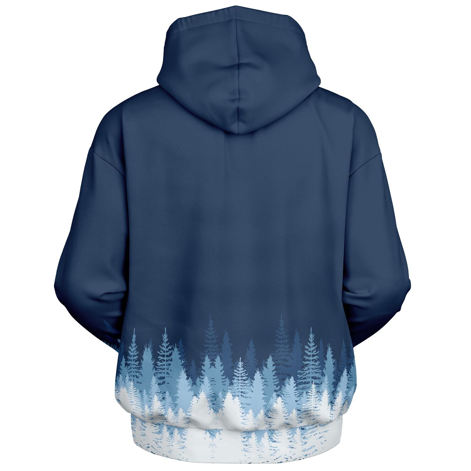 Heavyweight Oversized Hoodie | Blue & White Winter Forest | Camo Colors
