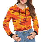 Cropped Camo Hoodie | Regular Fit | Orange and Red Camouflage Camo Colors