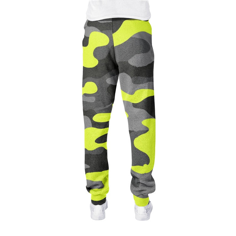 Men's Camo Track Pants | Black, Gray, and Yellow Camo Colors