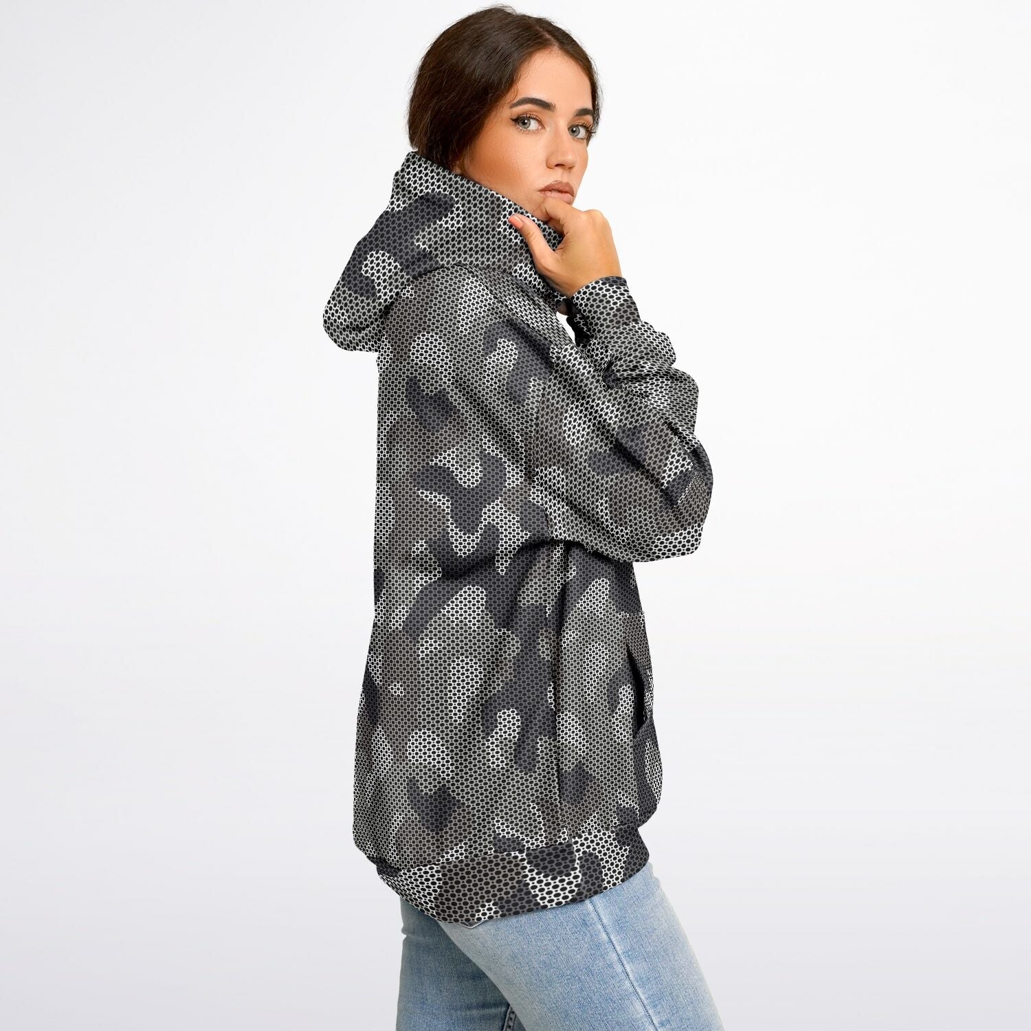 Oversized Hoodie | Masking Mesh Urban Camouflage | Camo Colors