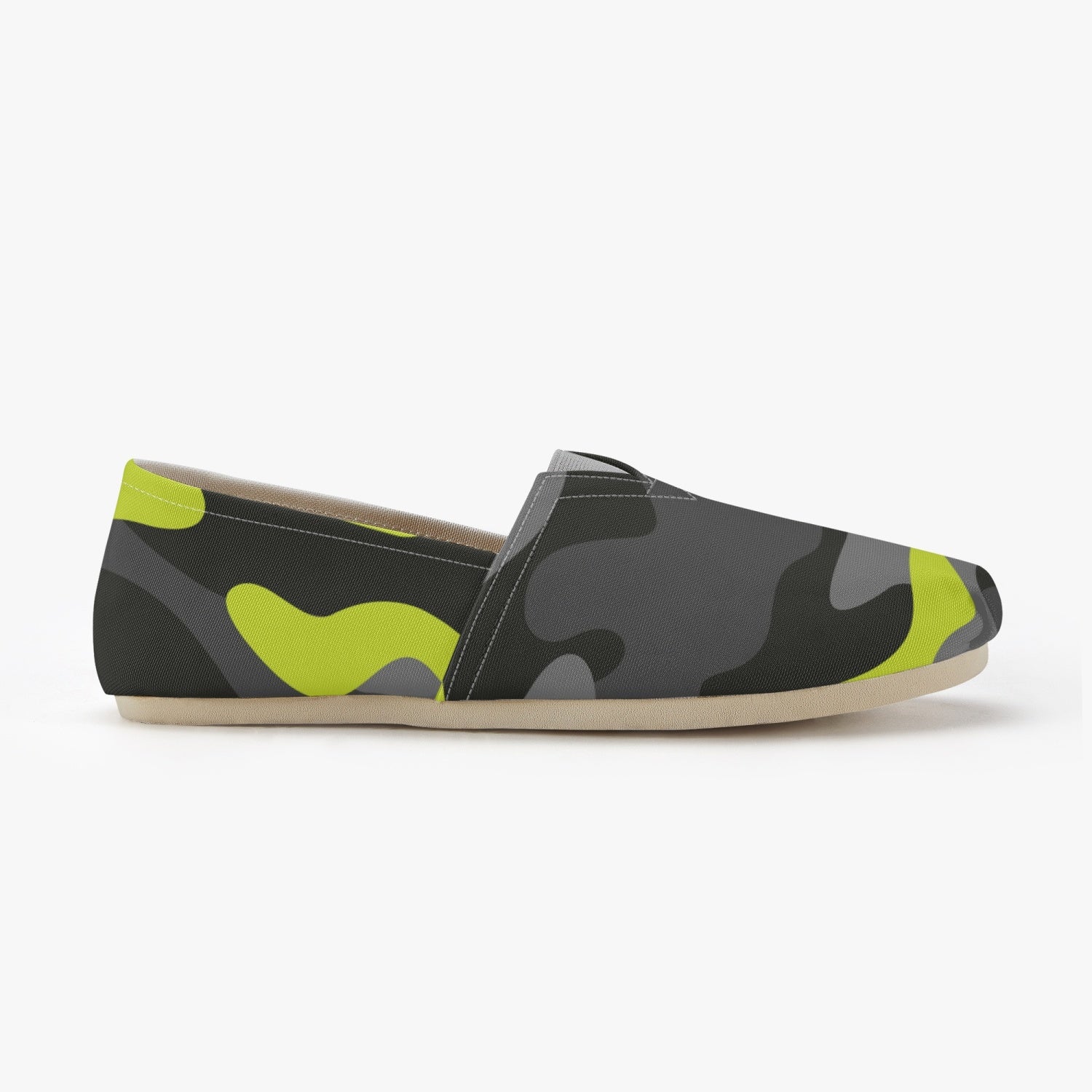 Camo Toms | Black, Gray, and Yellow camouflage Canvas Shoes Camo Colors