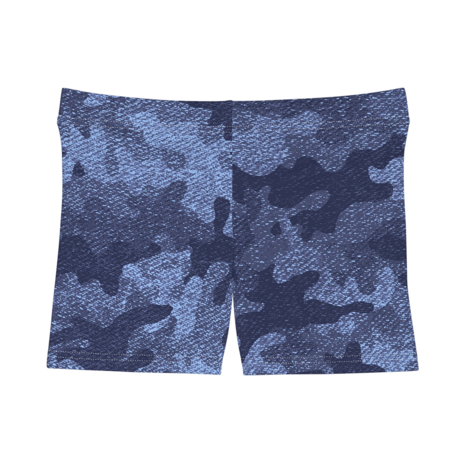 Women's Camo Shorts | Tight Fit | Denim Blue Camouflage Camo Colors