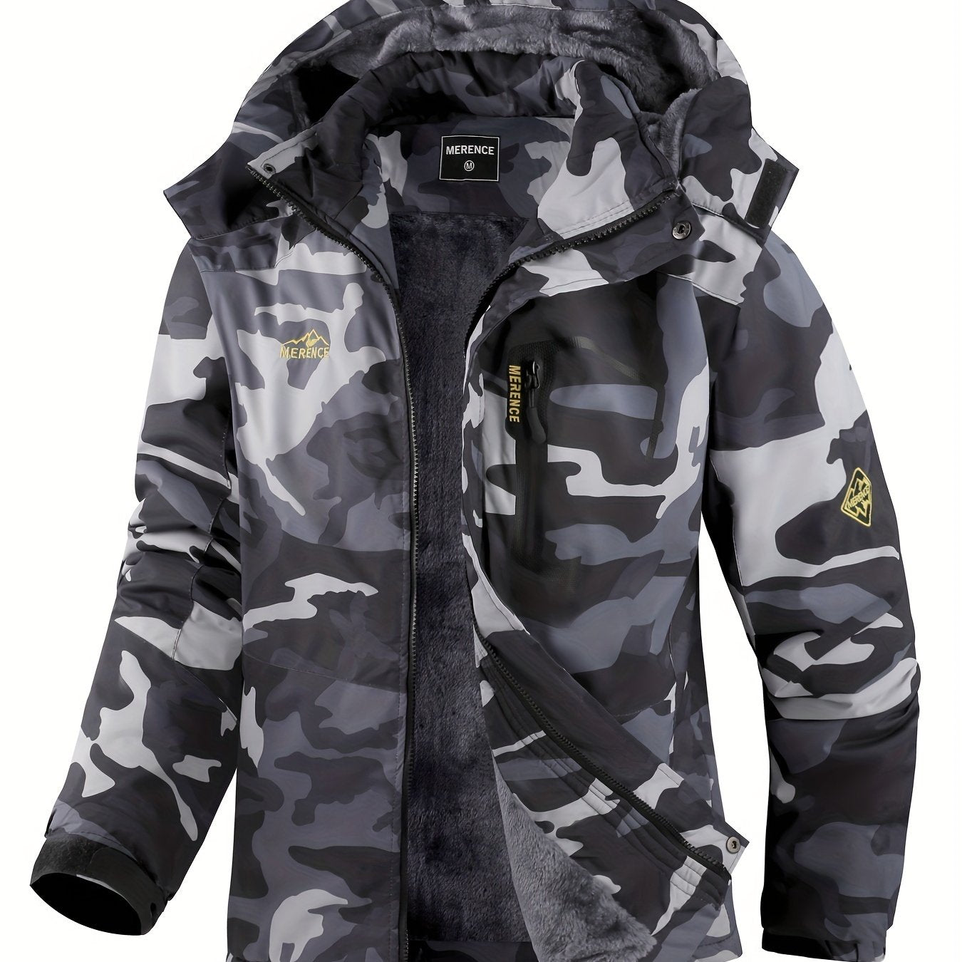 Men's Mountain Ski Jacket Windproof Jacket | Slate Grey Camo Colors