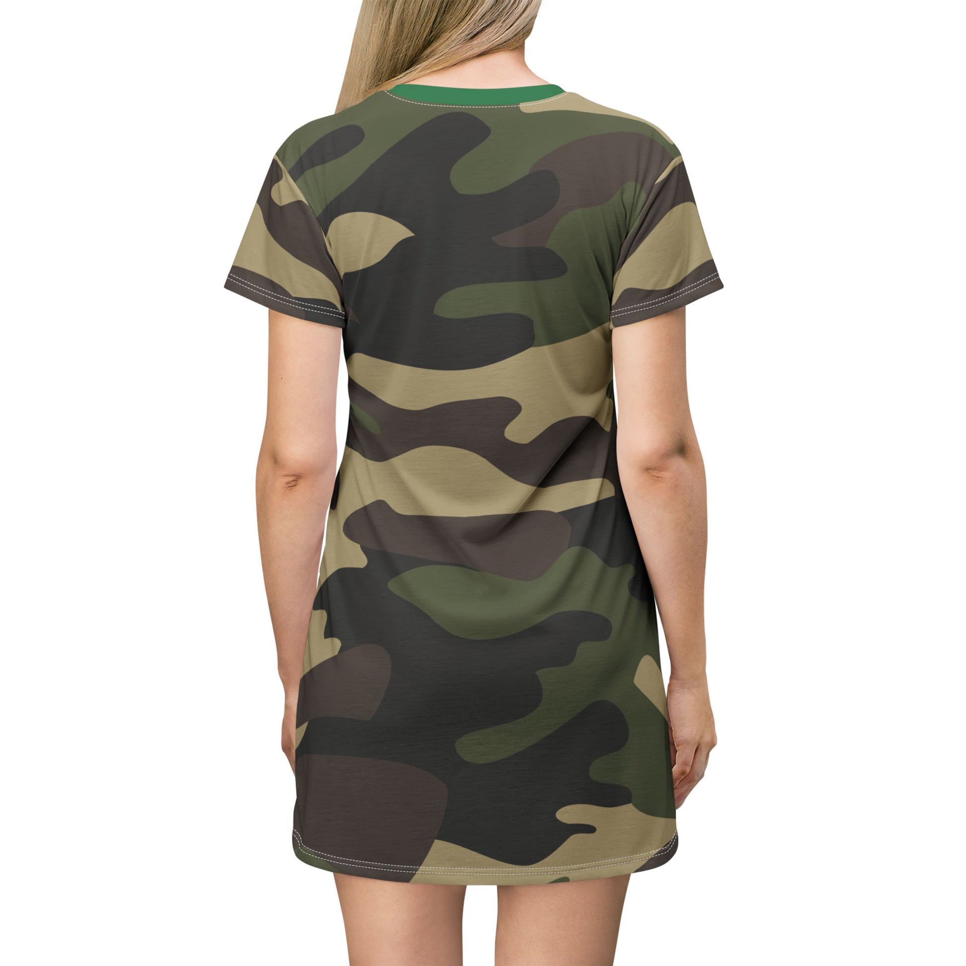 Camo T-Shirt Dress | Classic Green Camouflage Camo Colors