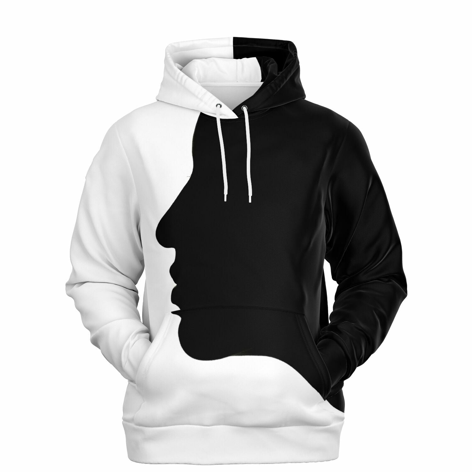 Streetwear Hoodie | Black & White Silhouette Camo Colors