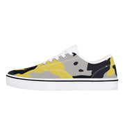 Camo Skate Shoes | Yellow, Black, and Silver Camouflage Camo Colors