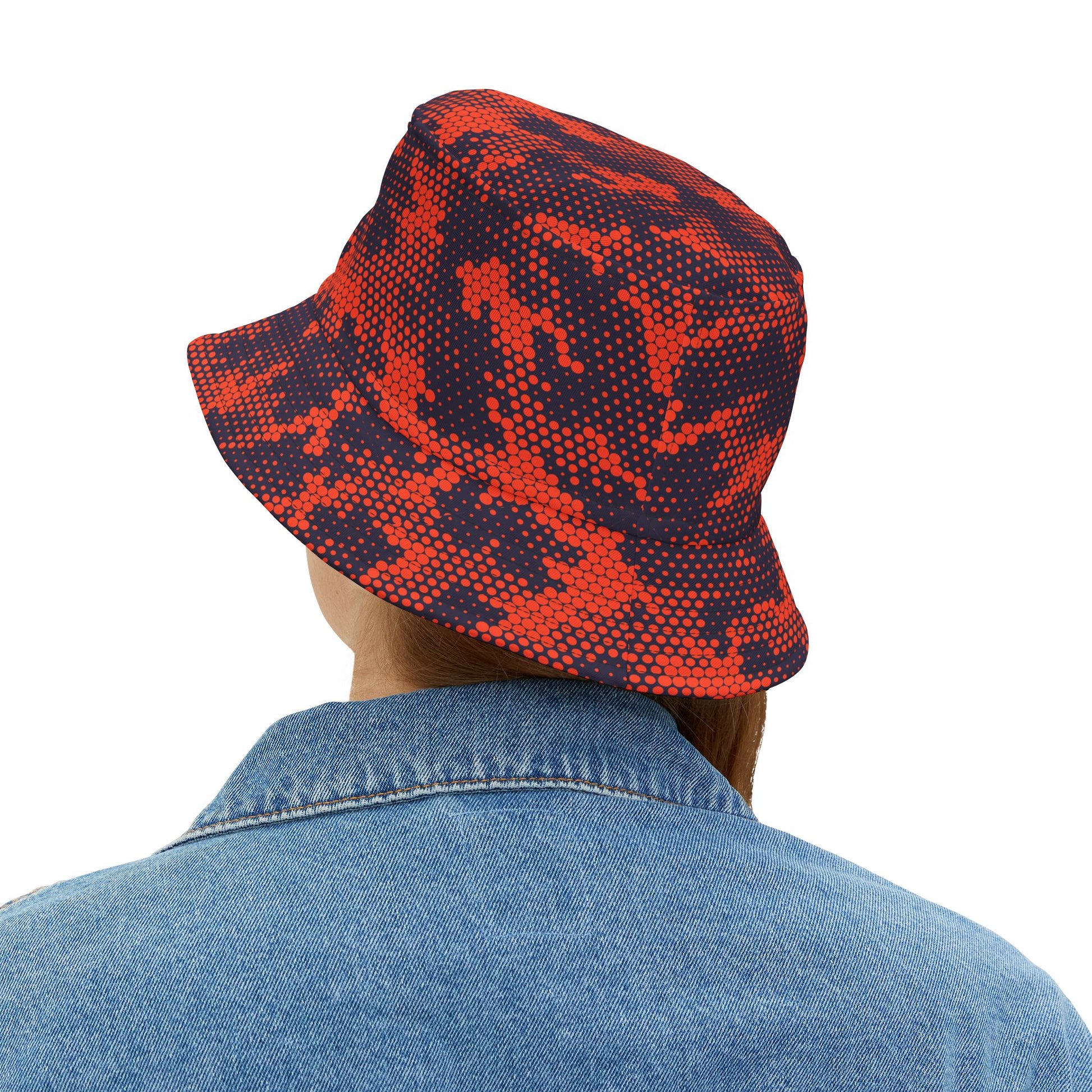 Camo Bucket Hat | Orange & Blue Camouflage Camo Colors