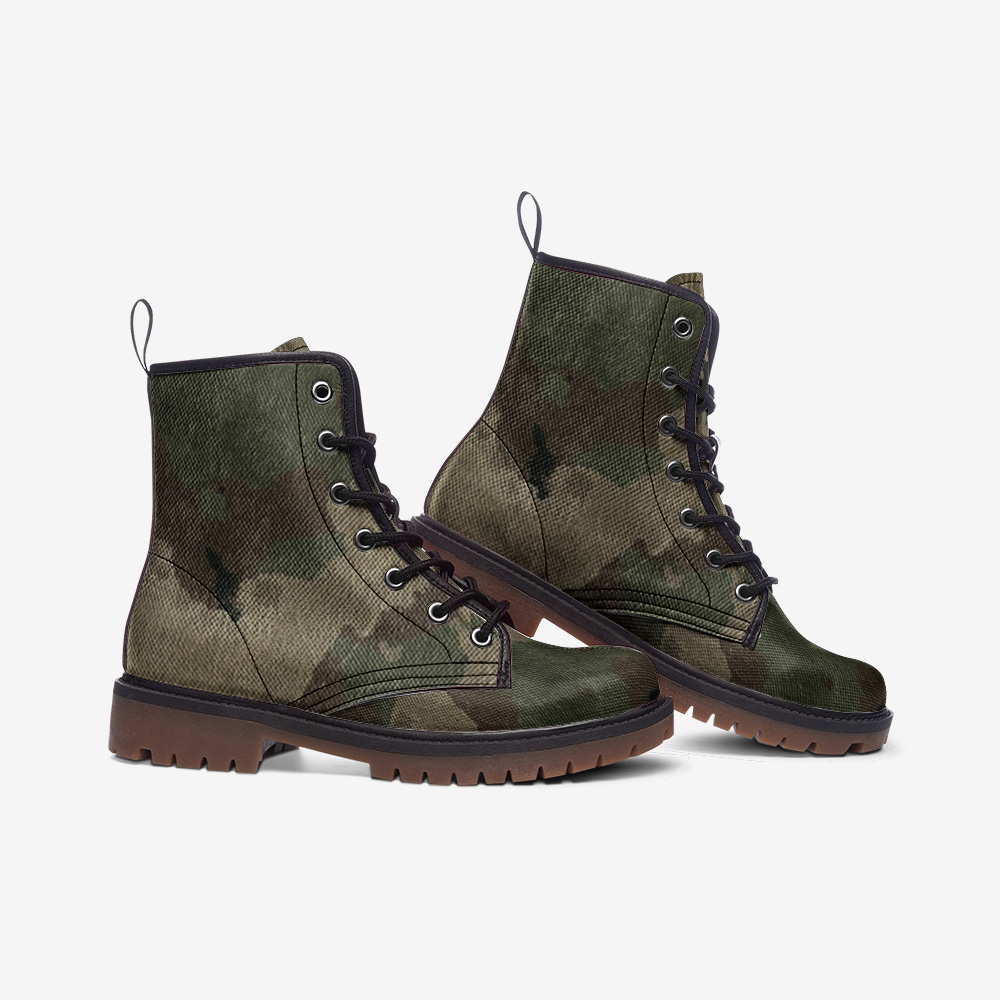 Camo Boots | Leather Camouflage in Dirty Brown Camo Colors