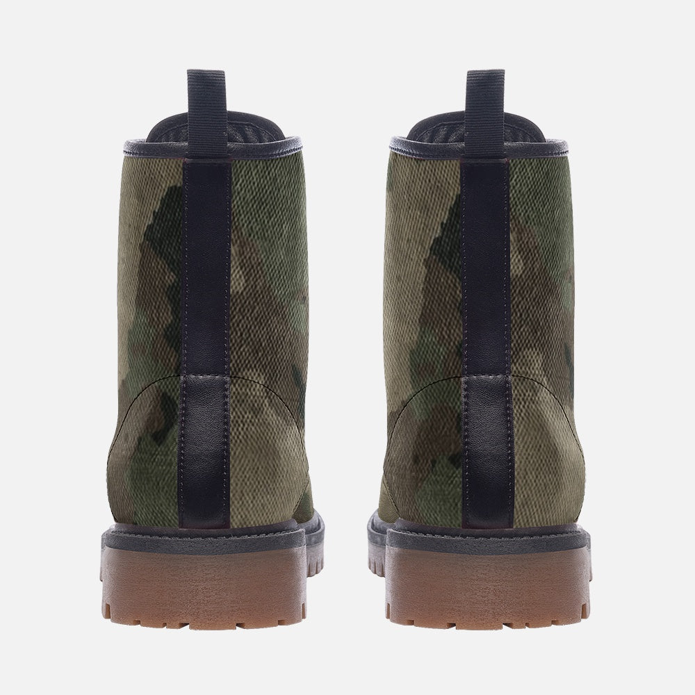 Camo Boots | Leather Camouflage in Dirty Brown Camo Colors