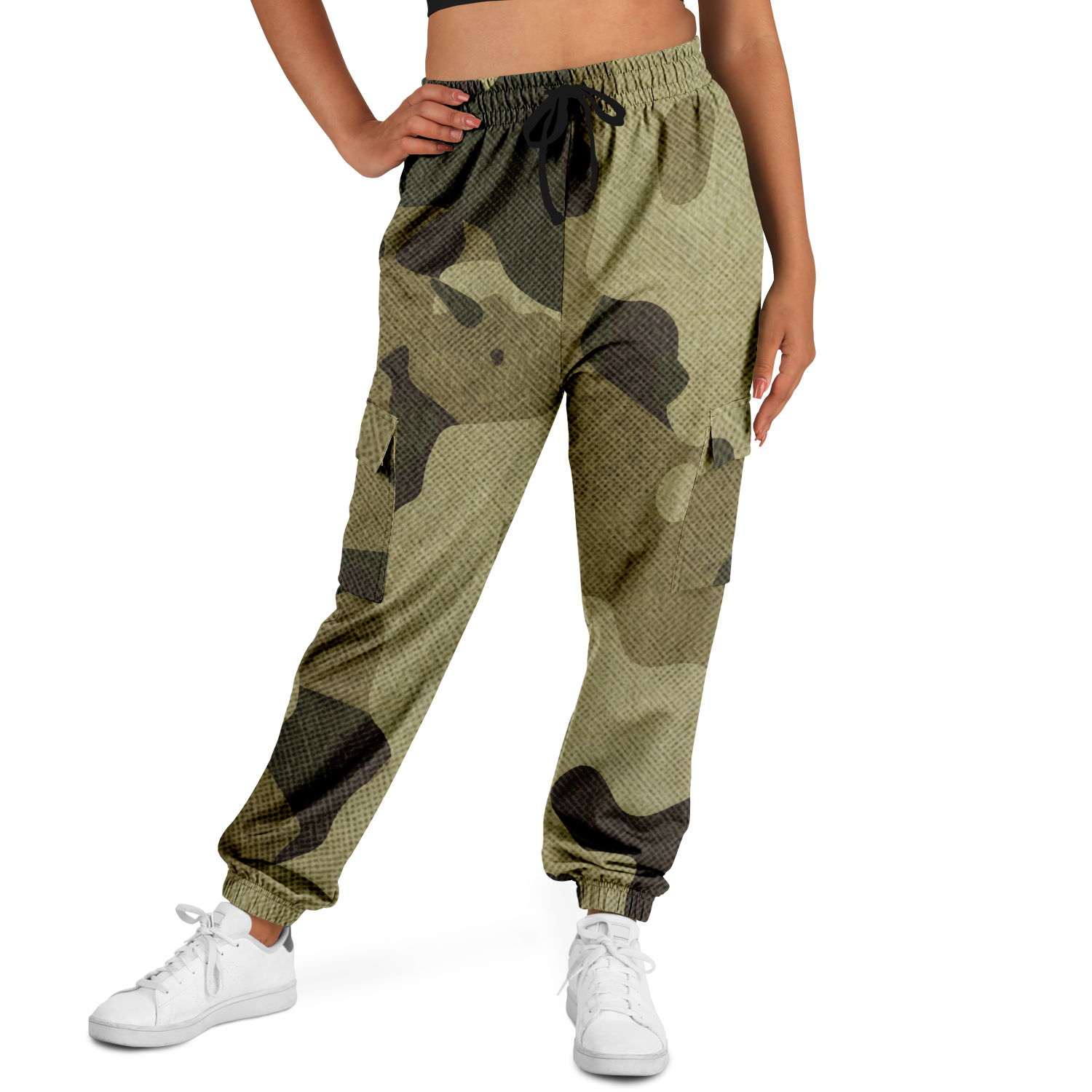 Camo Cargo Pants | Unisex | Green Fabric Camouflage Camo Colors