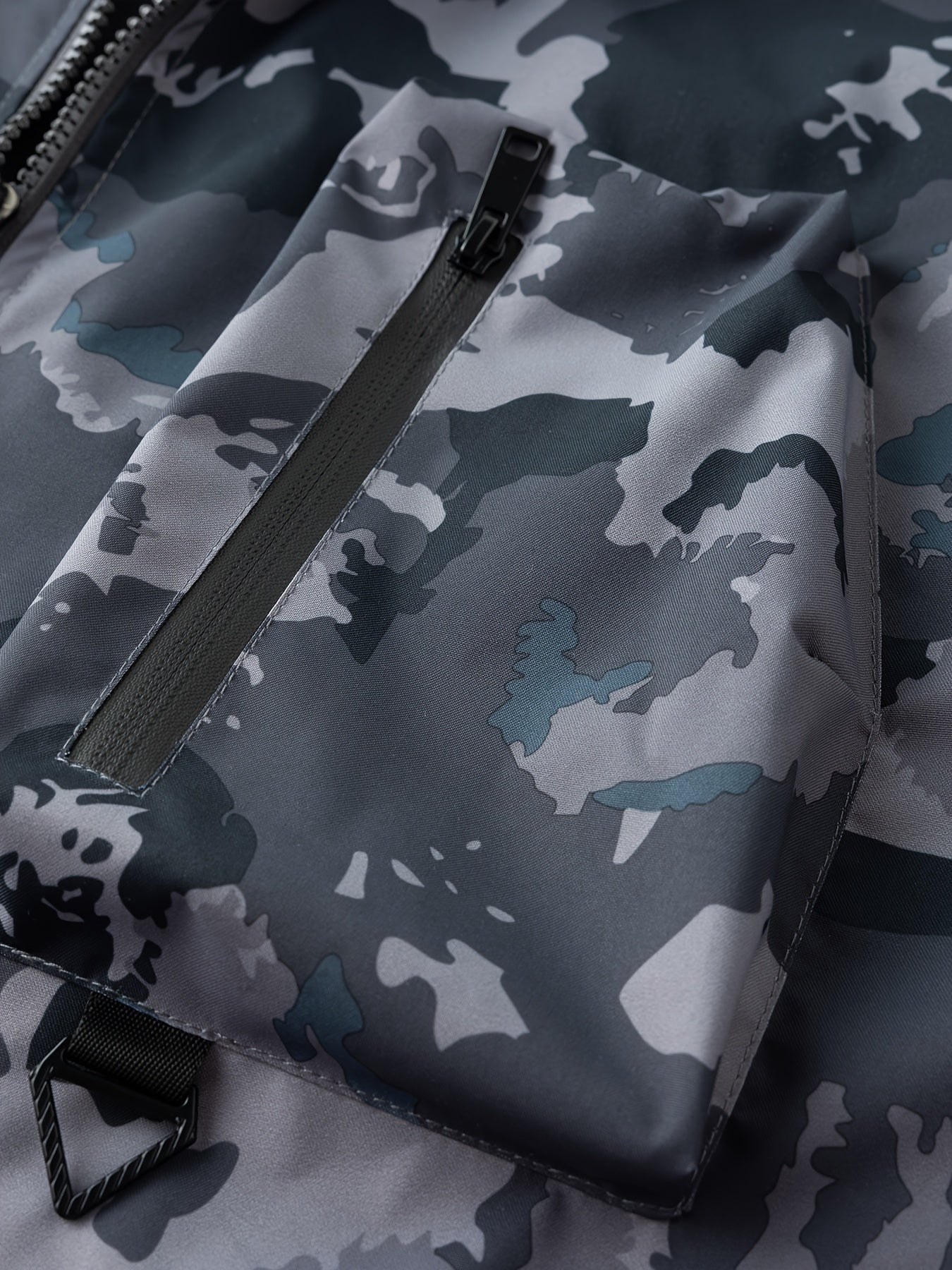 Men's Camo Windbreaker Jacket with a Hood | Multi Pocket Cargo Jacket Camo Colors