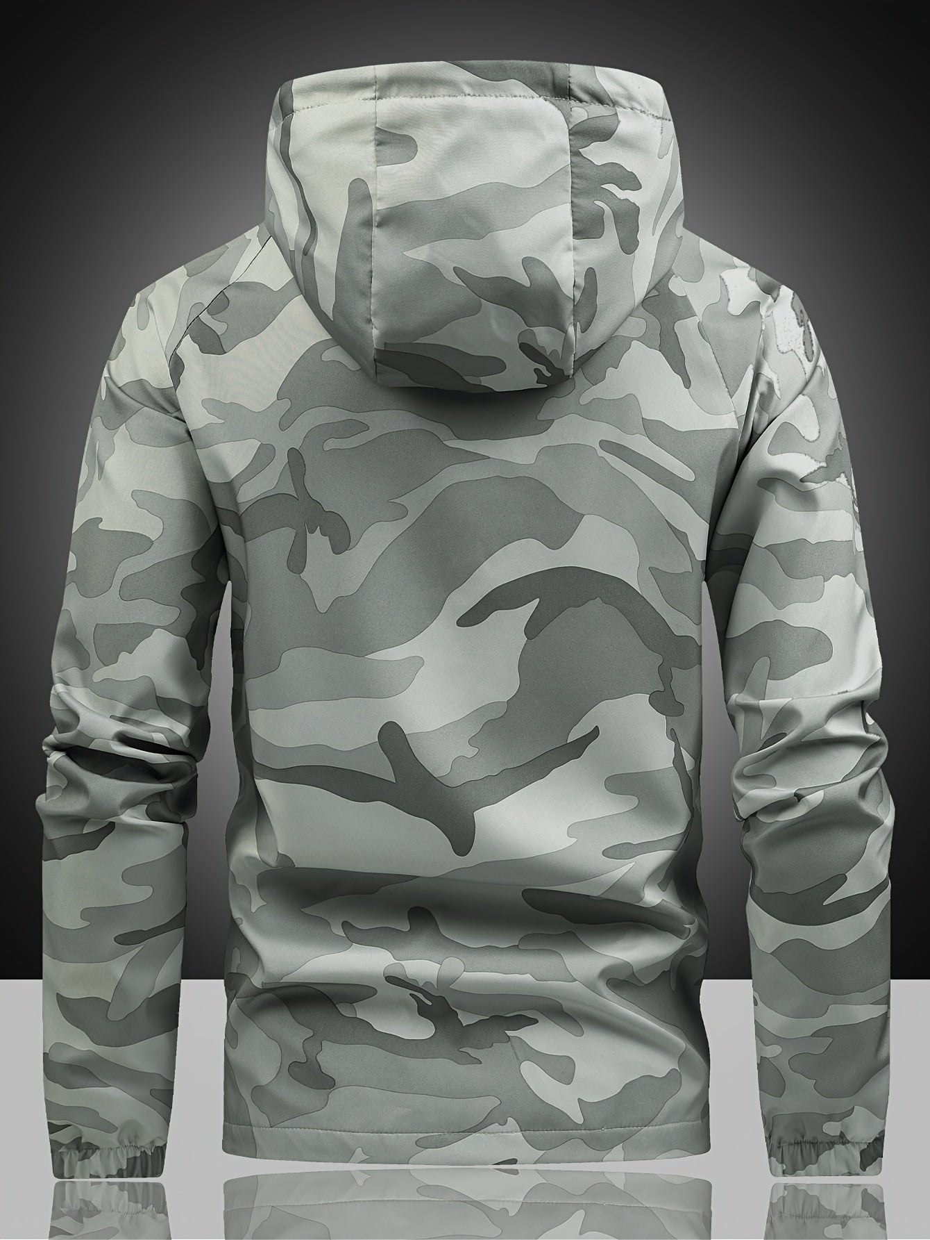 Long Sleeve Hooded Zipper Jacket for Men Camo Colors