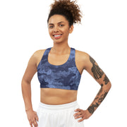 Camo Bra | Denim Blue Sports Camouflage Camo Colors