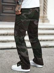 Men's Camouflage Overalls | Street Style in Green / Gray Camo Colors