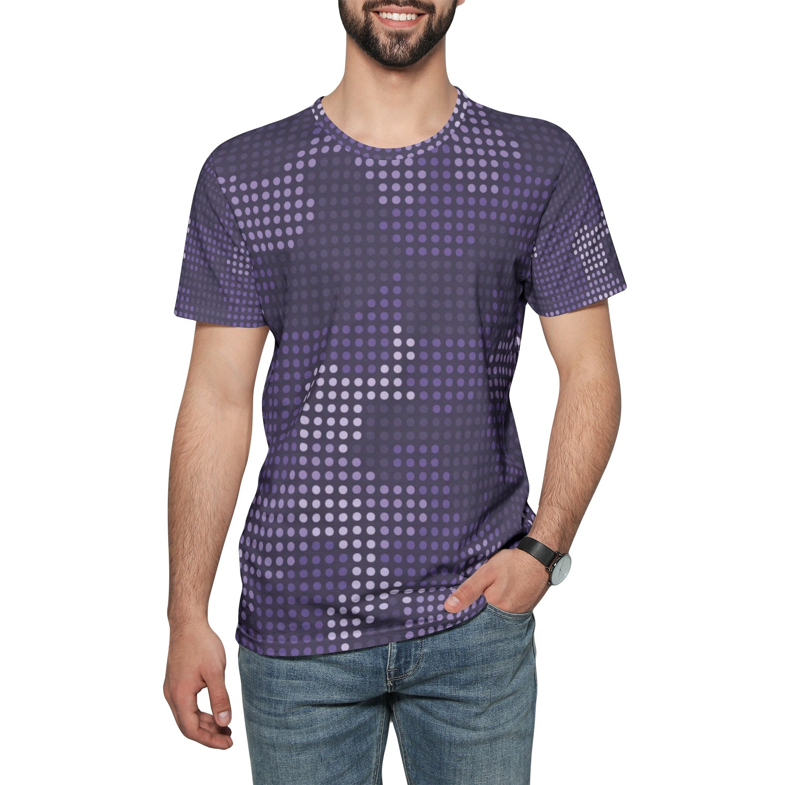 Camo T-shirt | Cotton | Unisex | Blue LED Camouflage Camo Colors