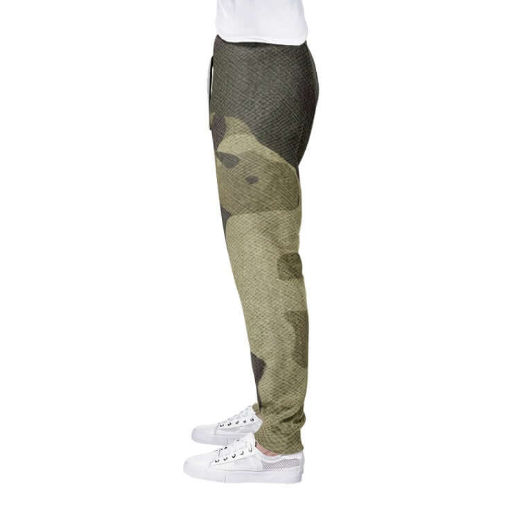 Men's Camo Track Pants | Green Fabric Camo Colors