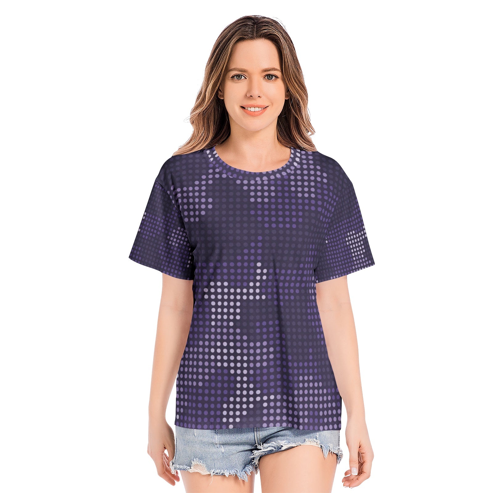 Camo T-shirt | Cotton | Unisex | Blue LED Camouflage Camo Colors