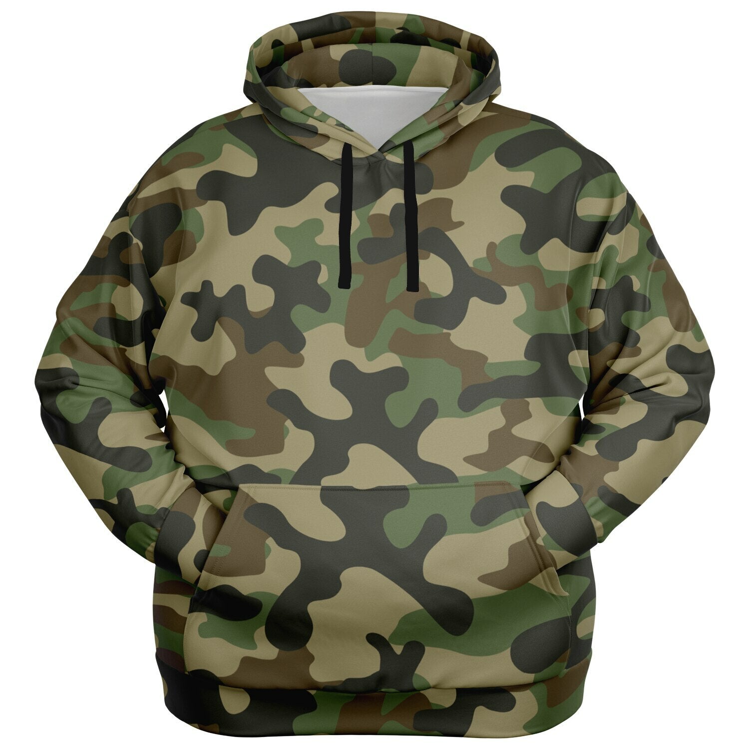 Plus-size Camo Hoodie in Military Brown Camouflage Print | Camo Colors