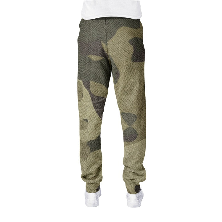 Men's Camo Track Pants | Green Fabric Camo Colors