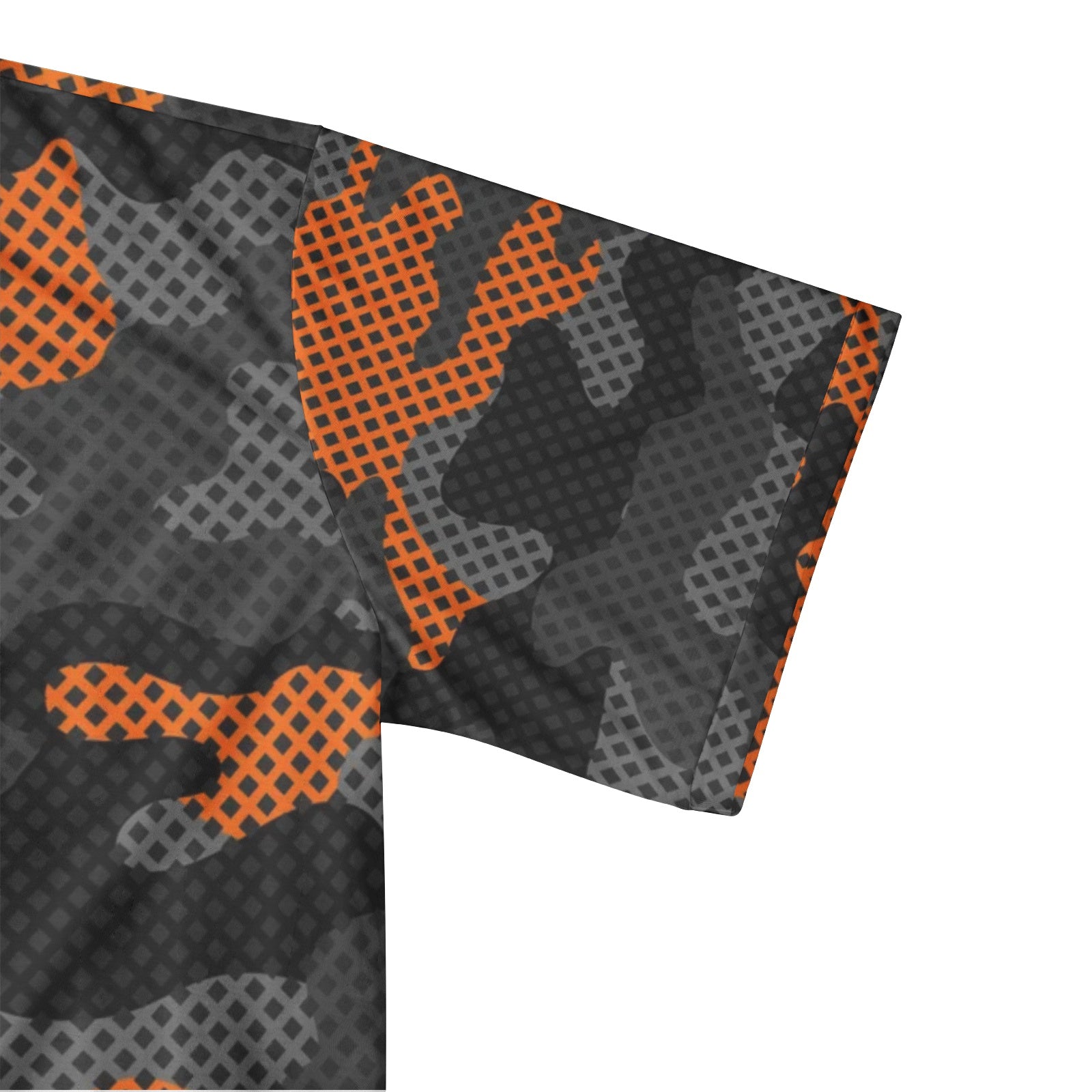 Camo Golf Shirt | Orange & Black Pixel Camo Colors