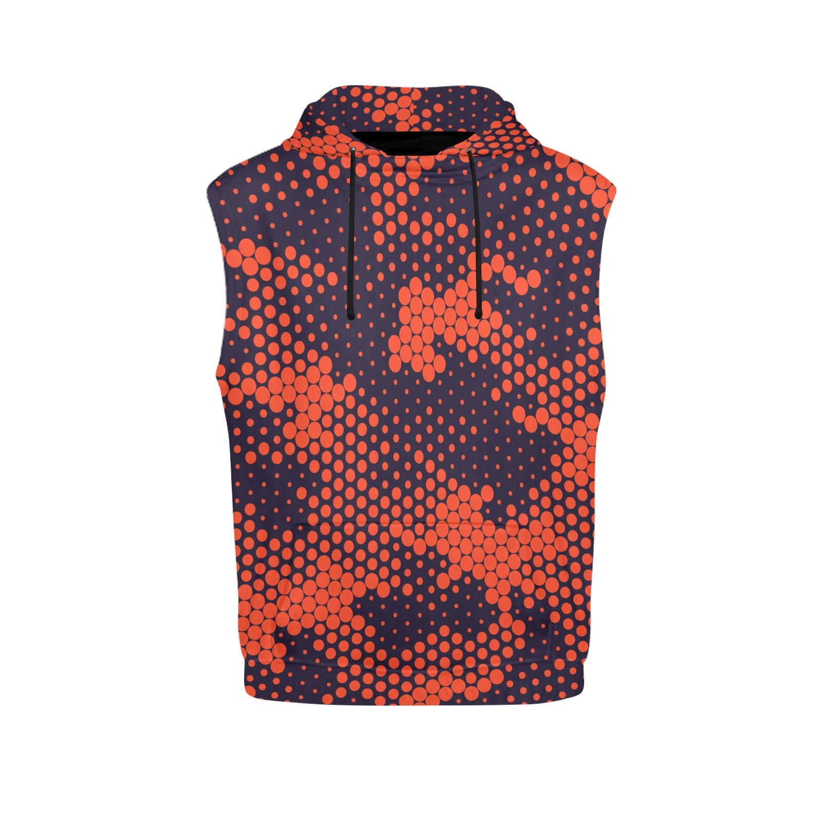 Sleeveless Camo Hoodie For Women | Orange and Blue Camouflage Camo Colors