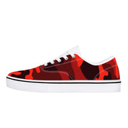 Camo Skate Shoes | Scarlet Red & Black Camouflage Camo Colors
