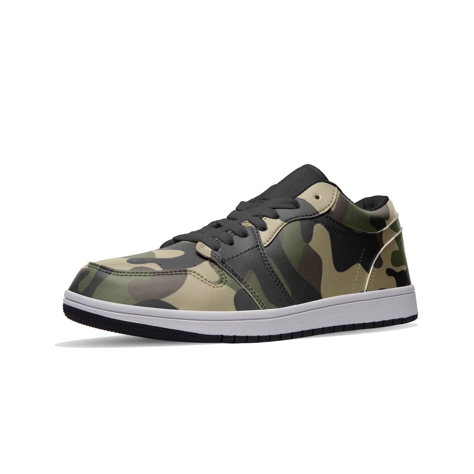 Classic Brown Camo Sneakers | Unisex Low Top Leather Camo Colors