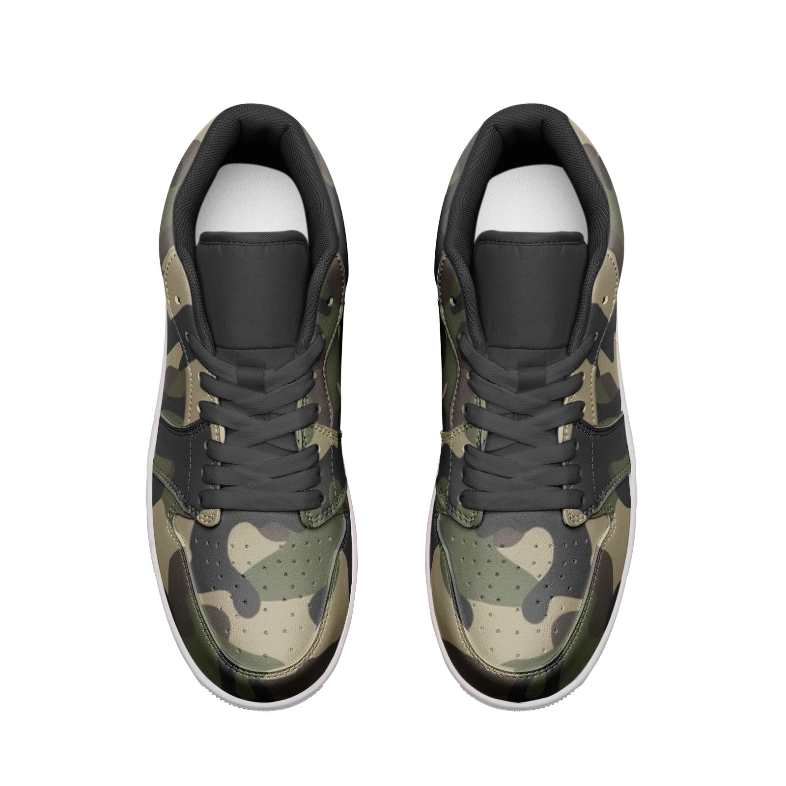 Classic Brown Camo Sneakers | Unisex Low Top Leather Camo Colors