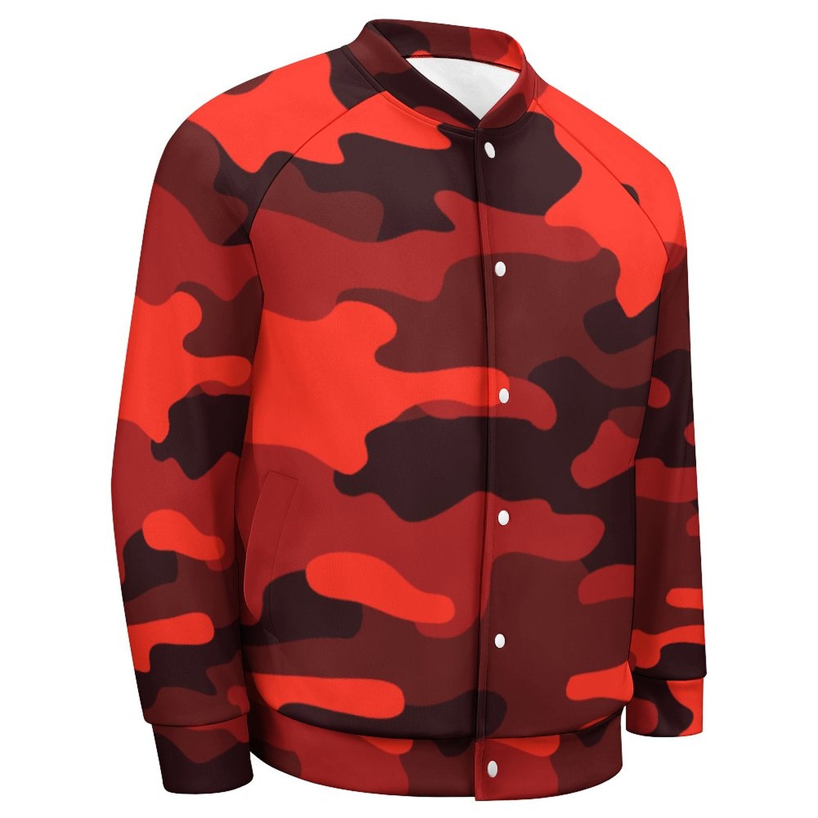 Men's Camo Jacket | Scarlet Red & Black Camouflage Camo Colors