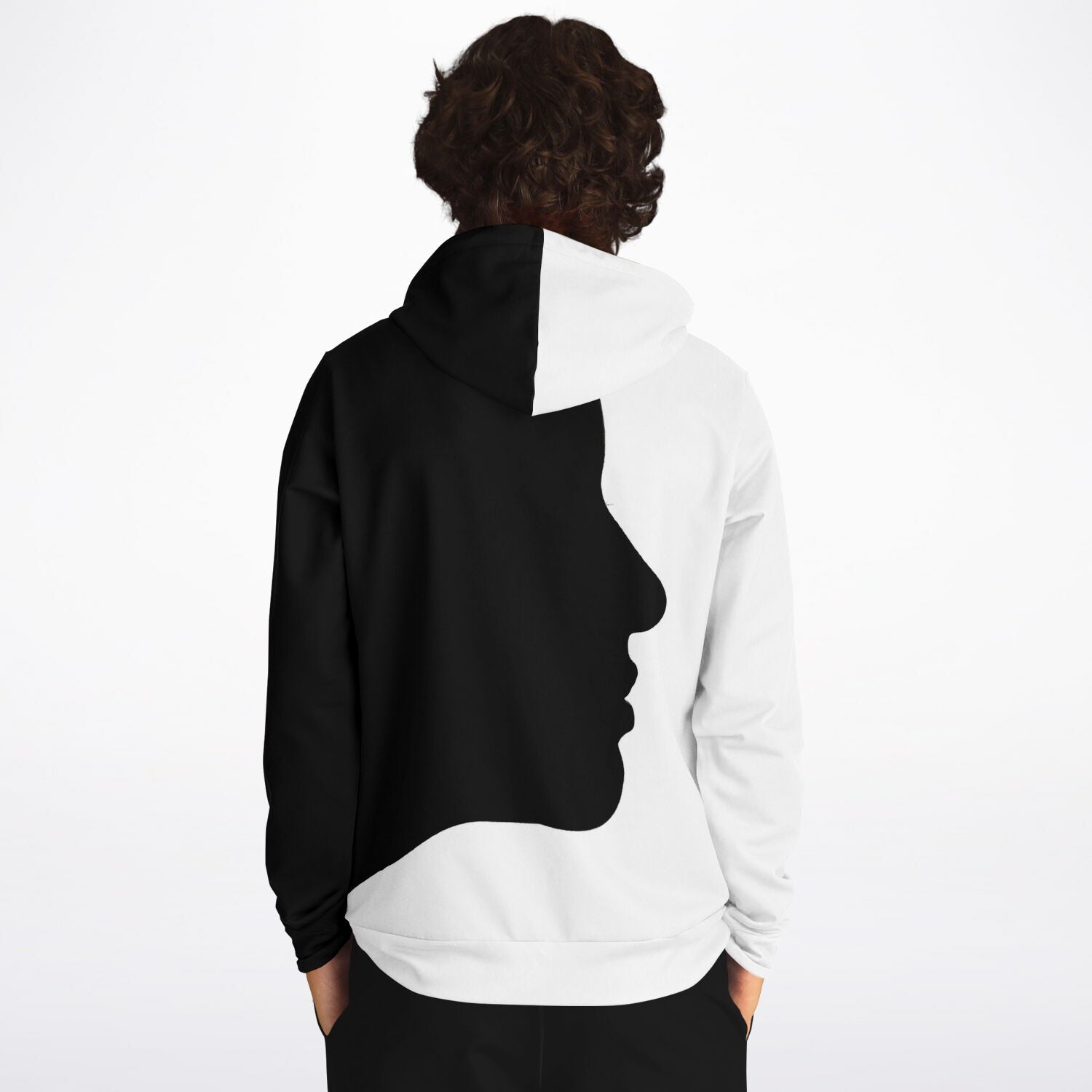 Streetwear Hoodie | Black & White Silhouette Camo Colors