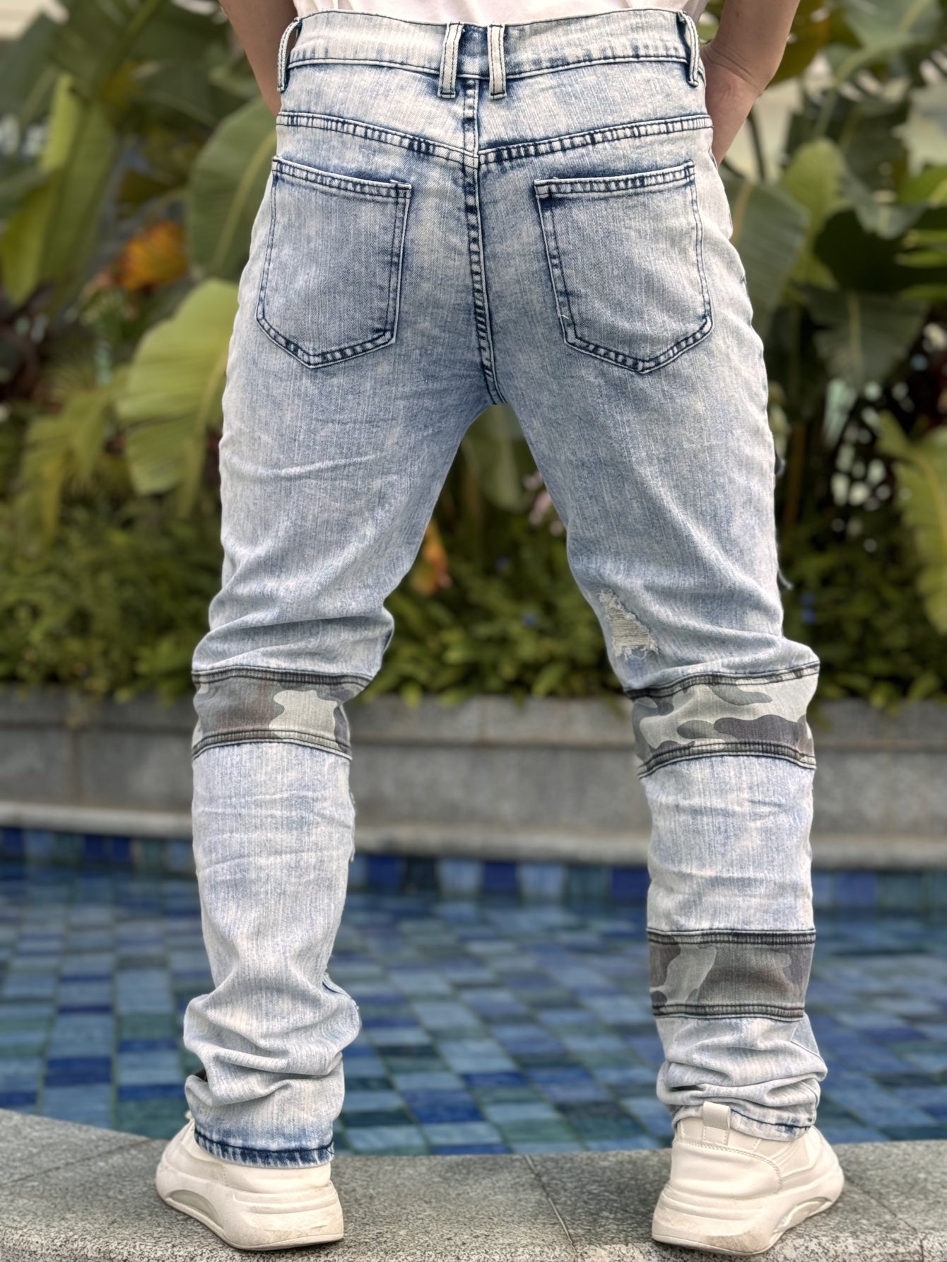 Men's Cargo Denim Pants – Loose Fit, Streetwear Style | Camo Colors
