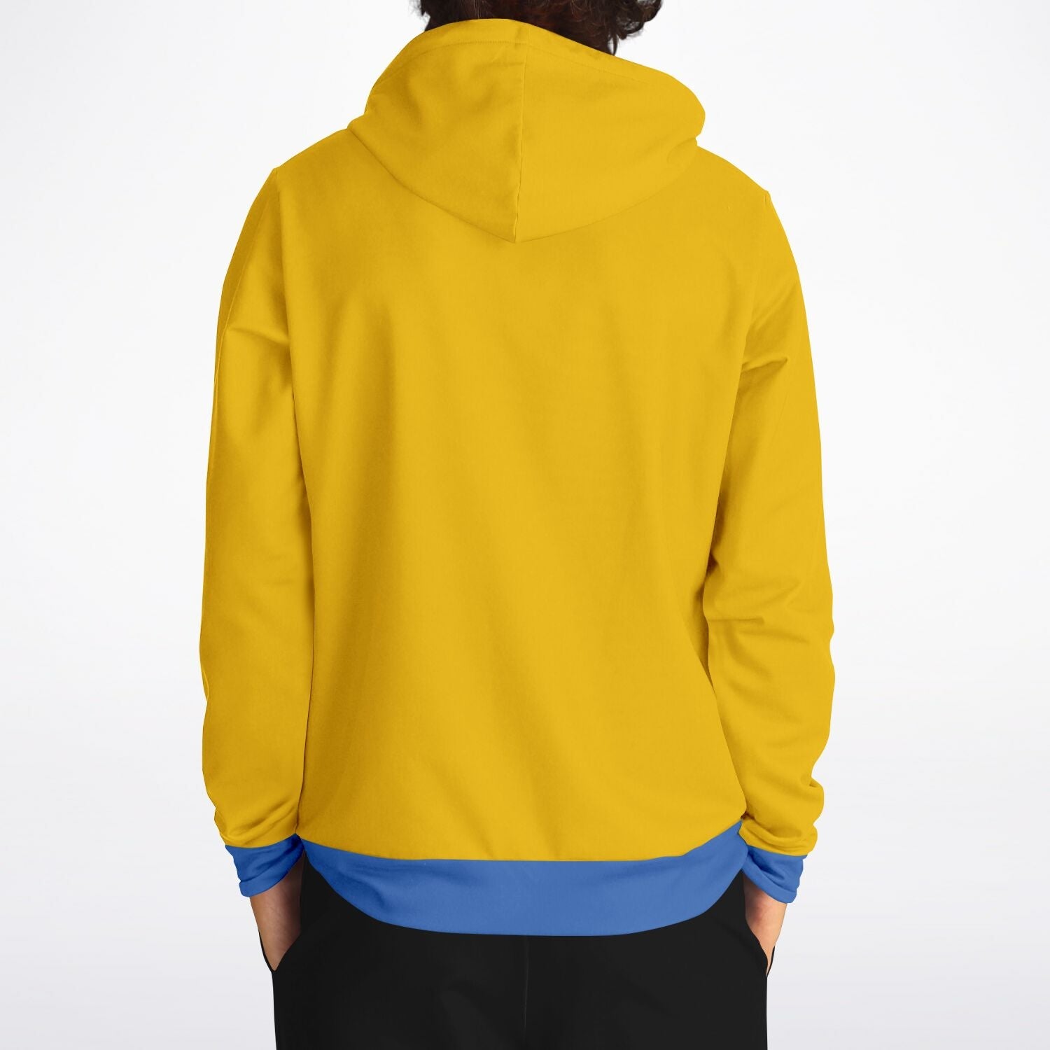Digital Painting Hoodie in Blue and Yellow Camo Colors