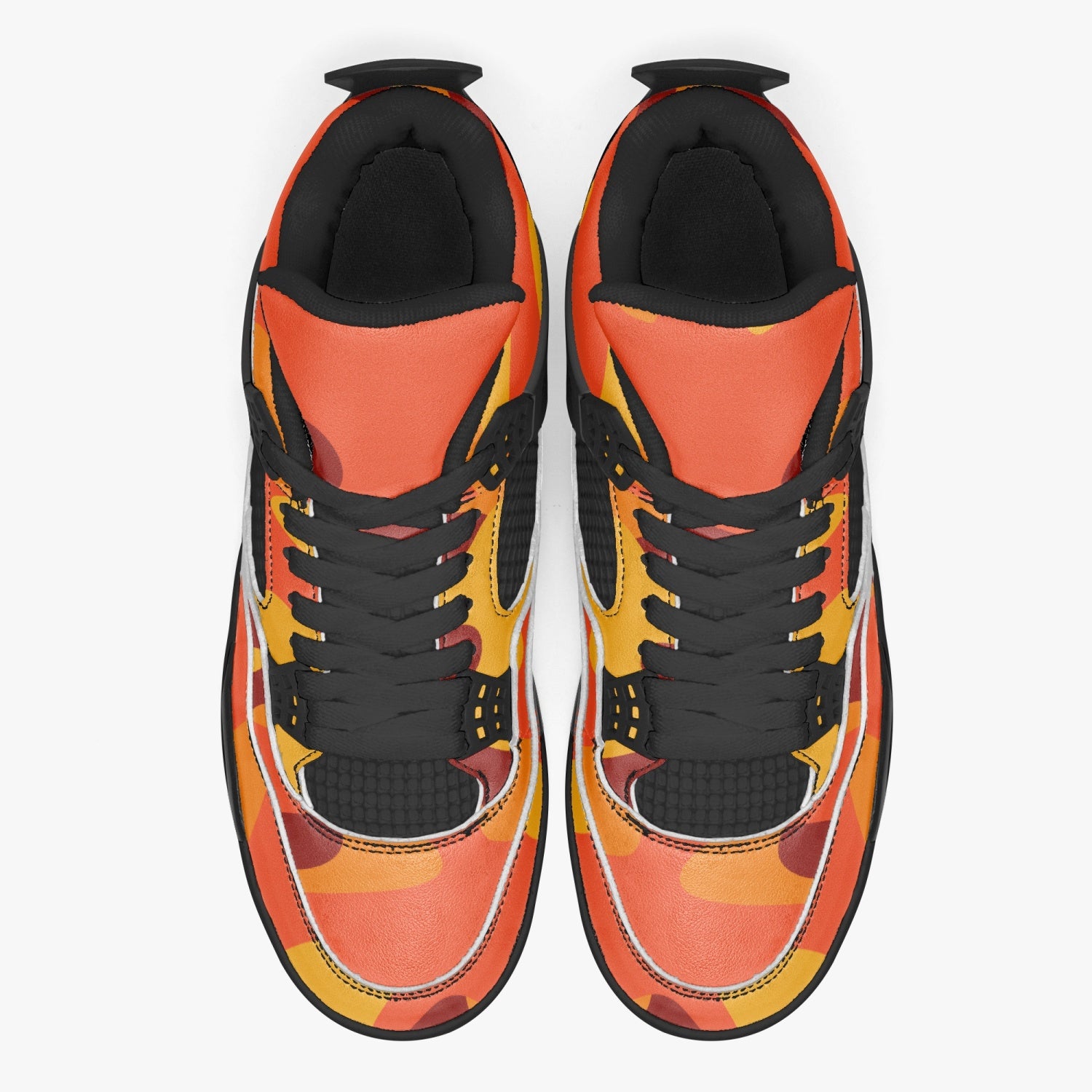 Camo Jordans AJ4 | Orange and Red Camo Colors