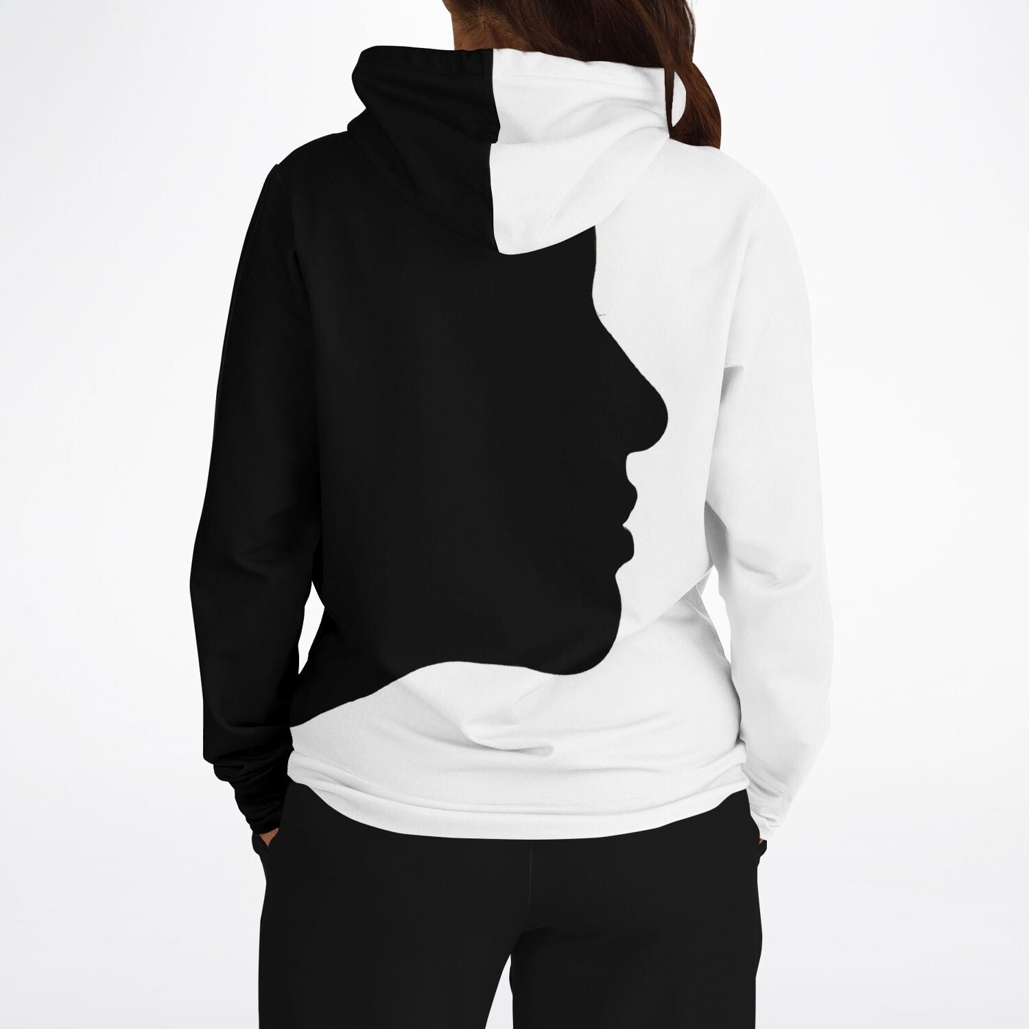 Streetwear Hoodie | Black & White Silhouette Camo Colors