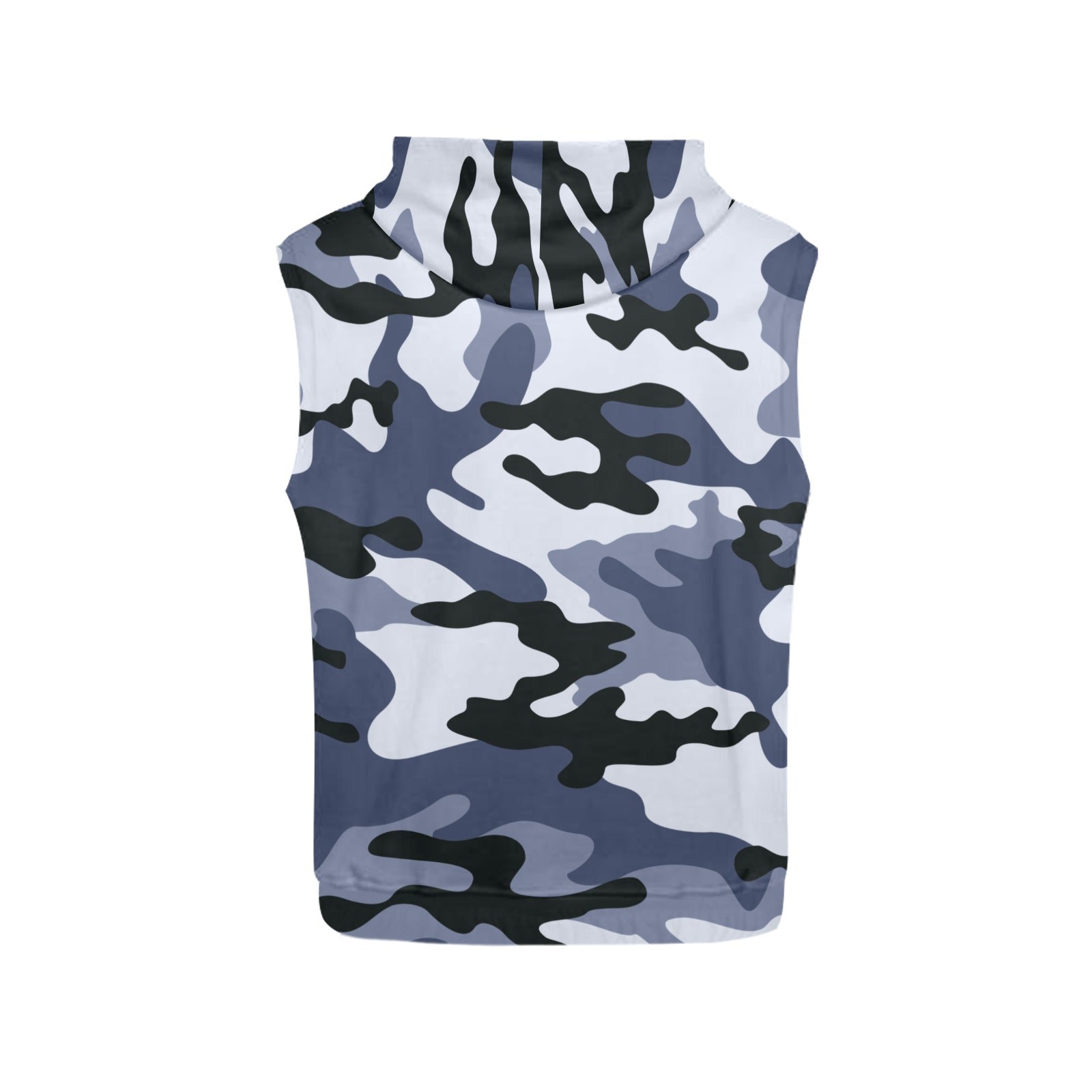 Sleeveless Camo Hoodie For Women | Light Blue Camouflage Camo Colors
