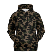 Military Green Camouflage Hoodie | Dark Jungle & Black Camo Colors
