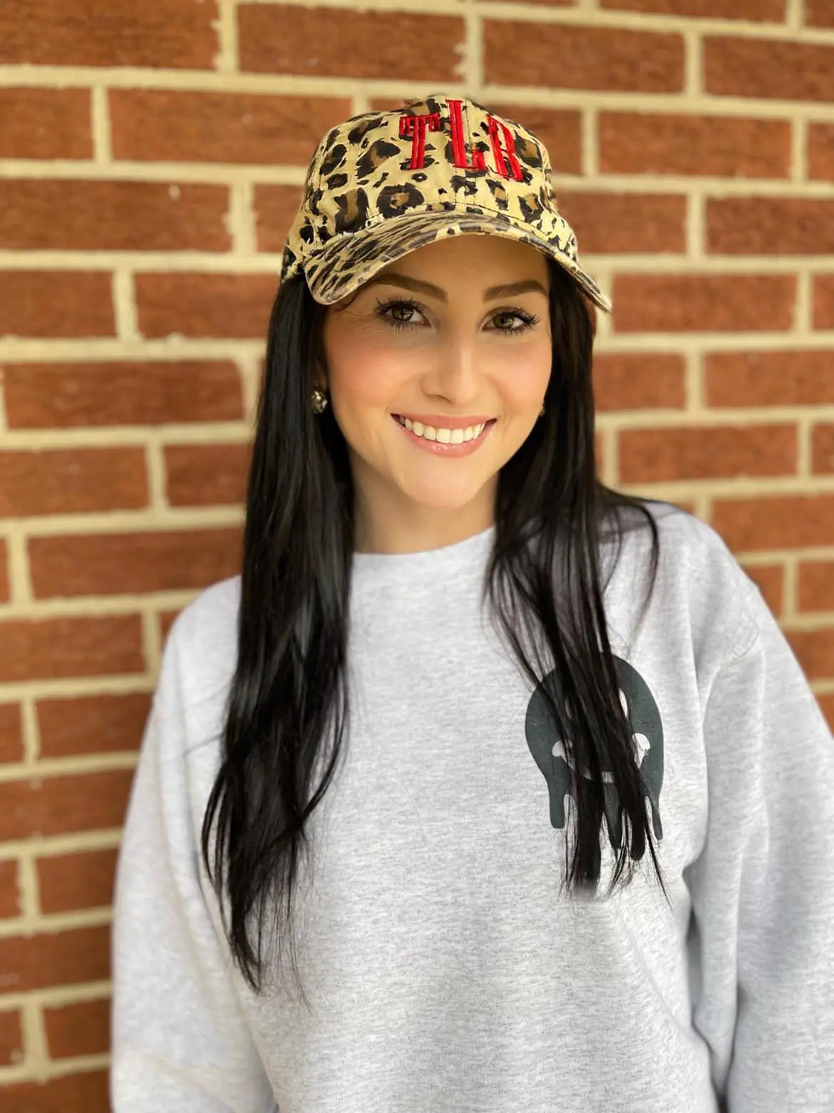 Leopard Monogram Hidden Ponytail Hat Camo Colors