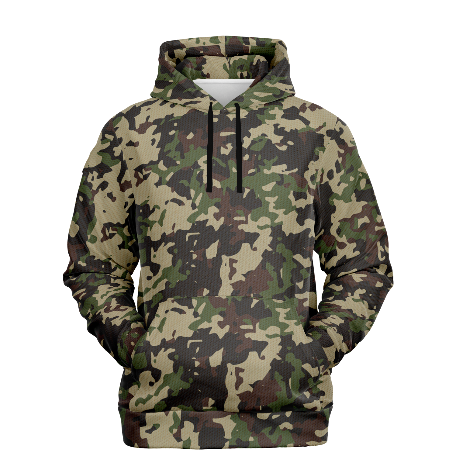 Military Brown Hoodie | Khaki, Gray and Lava Mixed Camo Camo Colors