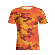 Camo T-shirt | Cotton | Unisex | Orange & Red Camouflage Camo Colors