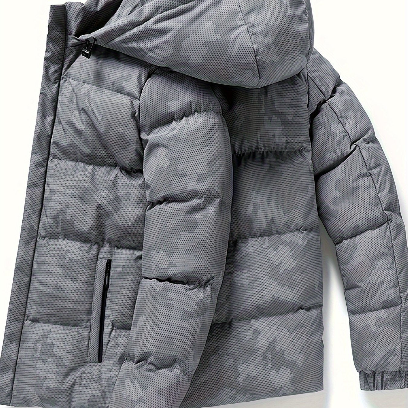 Men's Camo Fleece Jacket: Hooded, Zip-Up, Warm, Outdoor Hoodie Camo Colors