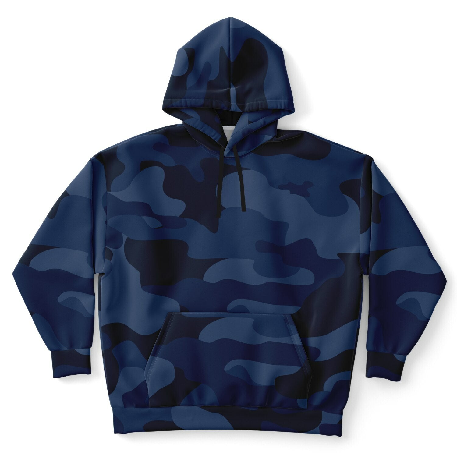 Plus-size Camo Hoodie in Deep Blue Camouflage Print | Camo Colors