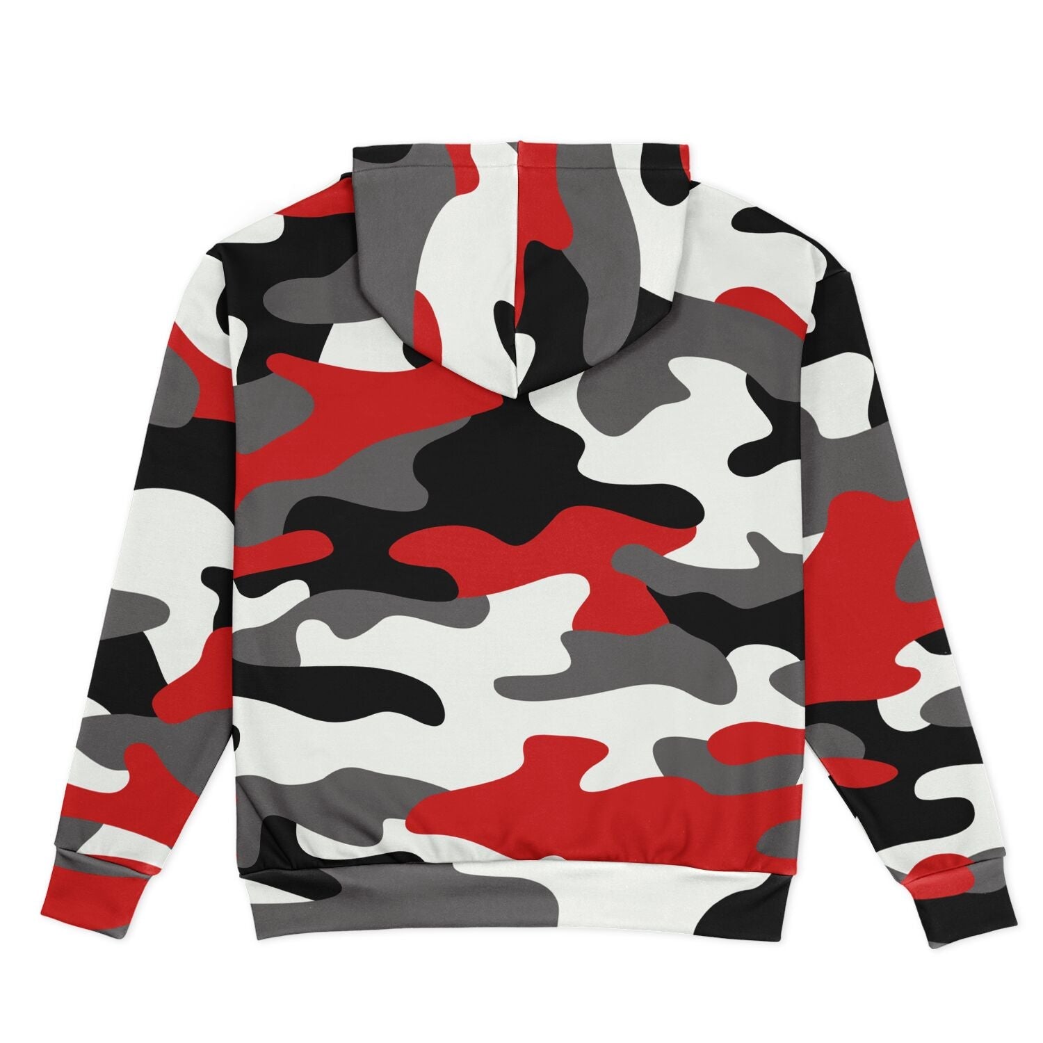 Oversized Hoodie in Red, Black, and White Camo Print | Camo Colors