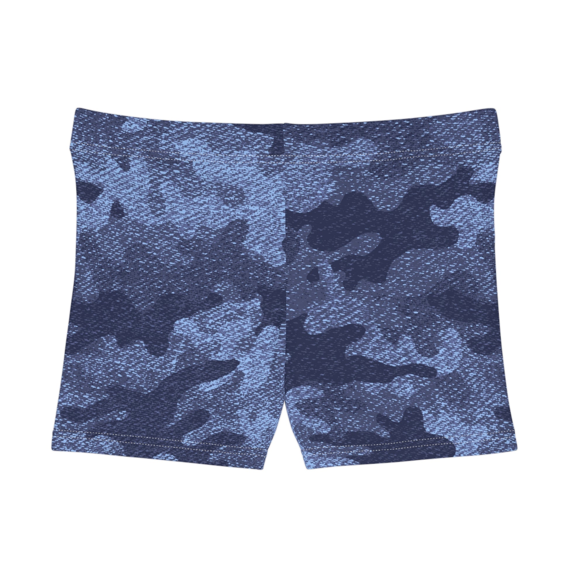 Women's Camo Shorts | Tight Fit | Denim Blue Camouflage Camo Colors