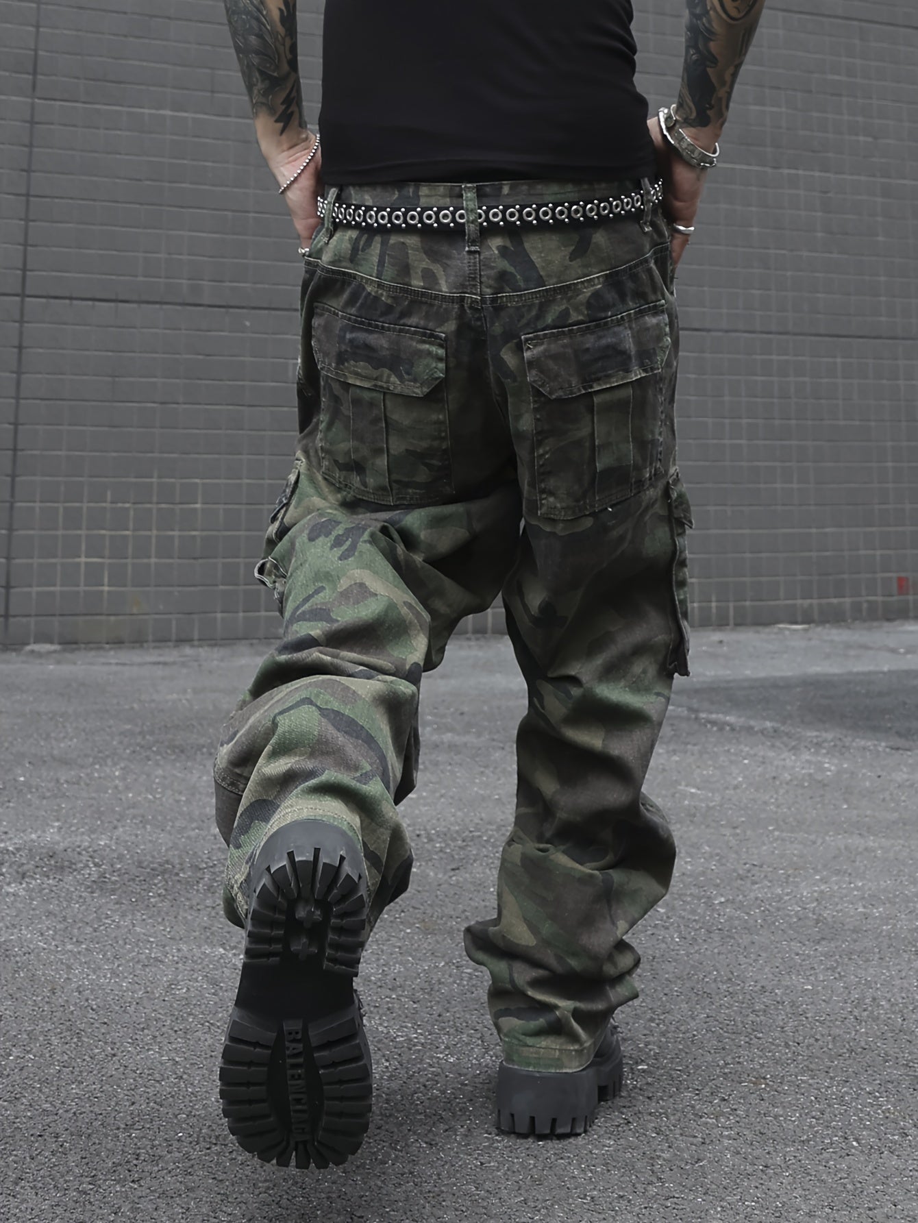 Men's Loose Fit Camouflage Print Jeans | Denim Camo Pants Camo Colors