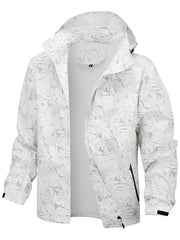 Men's Windproof and Waterproof Hooded Multi-Pocket Jacket Camo Colors