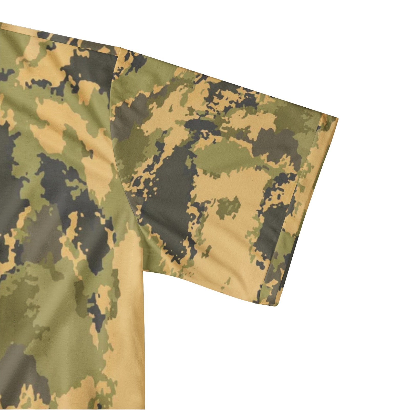 Men's Camo Golf Shirt | Desert Green Watercolor Camouflage Camo Colors