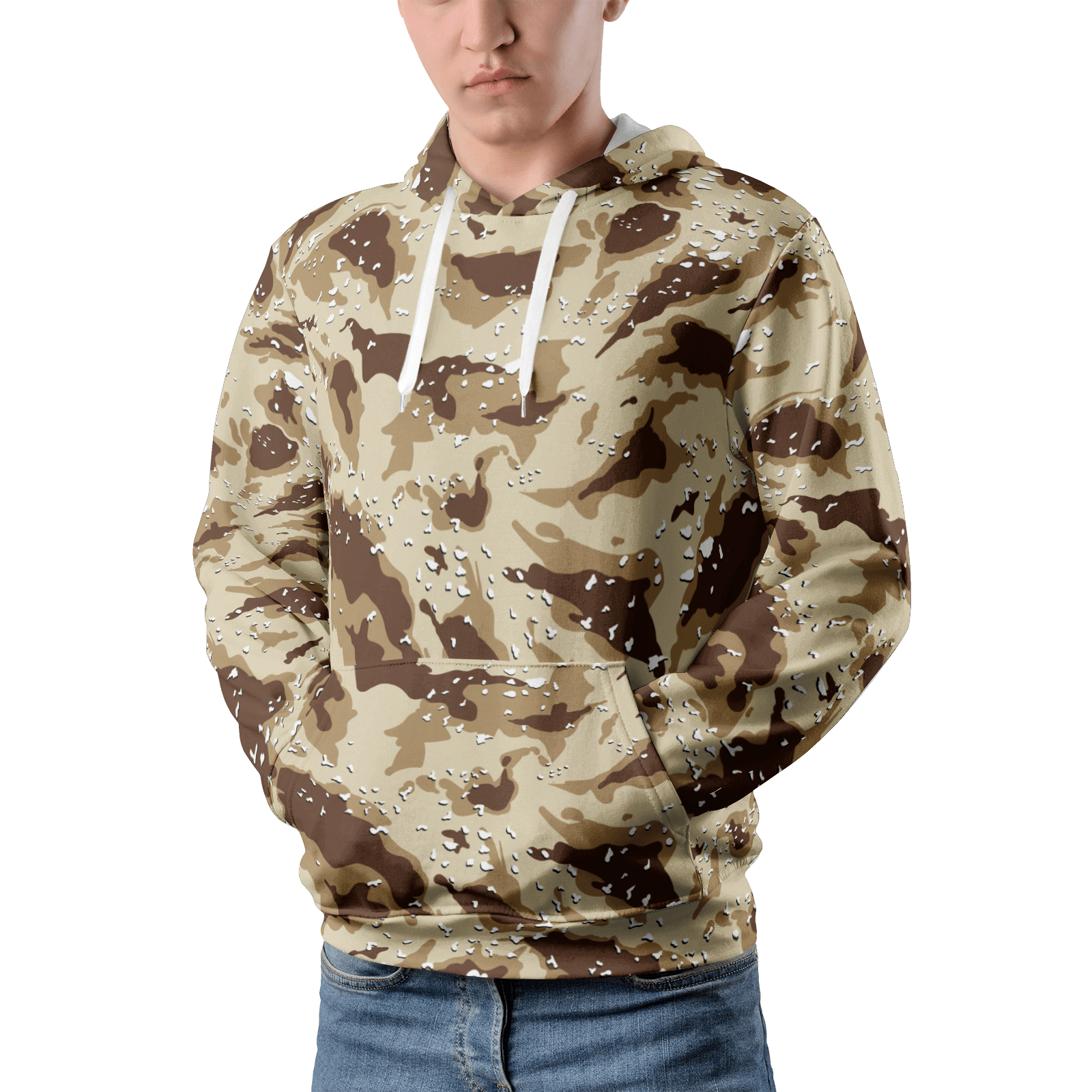 Men's Pullover Hoodie | US Desert Uniform Camo Colors