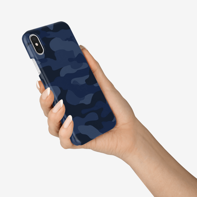 Camo Phone Case | iPhone | Deep Blue Camo Colors