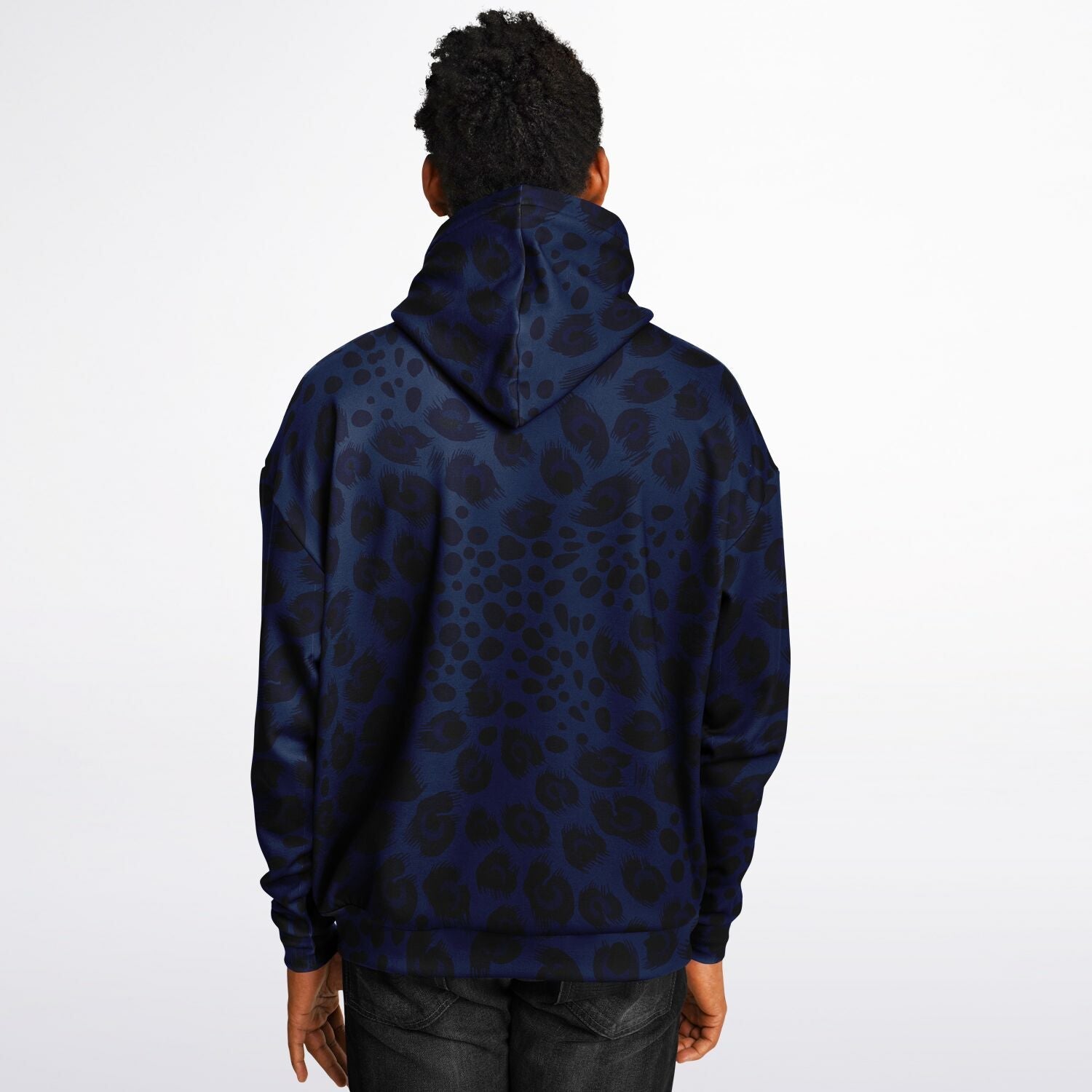 Oversized Leopard Hoodie | Deep Blue | Camo Colors