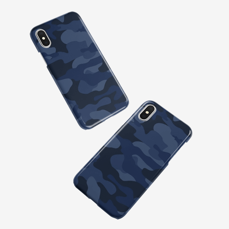 Camo Phone Case | iPhone | Deep Blue Camo Colors